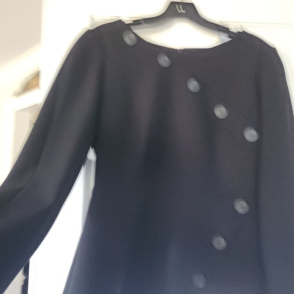 Designer Cefinn woman's size US6 black suit jacket peplum top.